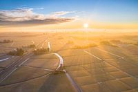 Zonsopkomst boven Slaperstil (Groningen)