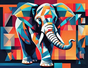Abstrakte Kunst - Elefant 1 von Johanna's Art