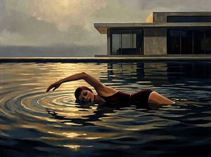 Entspanntes Schwimmen im Infinity-Pool