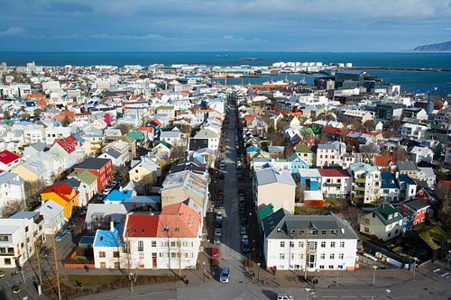 Uitzicht op Reykjavik, IJsland