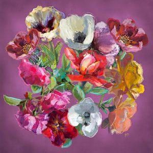 Bunte Blumenmalerei