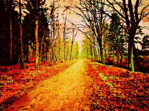 Winsen Luhe - nature reserve Hohes Holz - watercolour painting