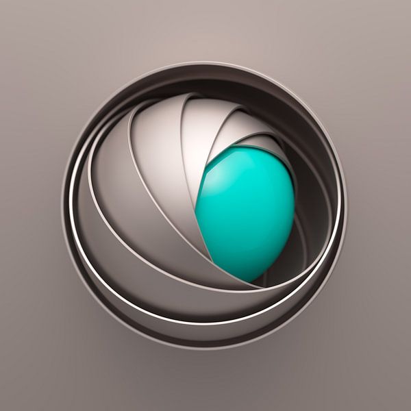 Ball shells brown-turquoise by Jörg Hausmann