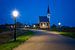 Église den Hoorn pendant l'heure bleue. sur Justin Sinner Pictures ( Fotograaf op Texel)