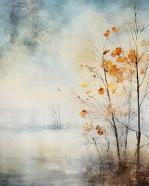 Landschap in zowel warme als koele kleuren van Studio Allee