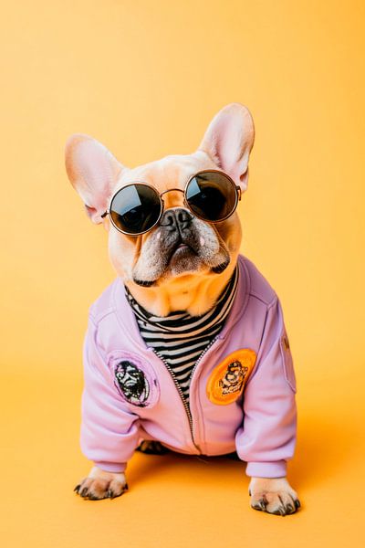 Franse Bulldog van Poster Art Shop