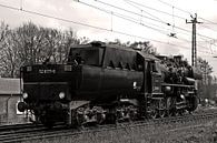 Steam locomotive class 52 - black and white - by Frank Herrmann thumbnail