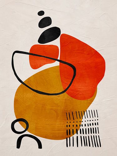 Organische abstracte kunst - aardse tinten