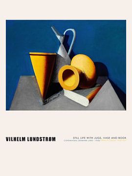 Vilhelm Lundstrøm - Stilleven met vaas, kan en boek