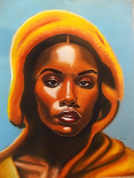 Orange hoodie by Peter Lems