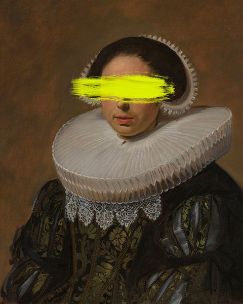 Portrait of a woman, original (1635) by Frans Hals by The New Classics