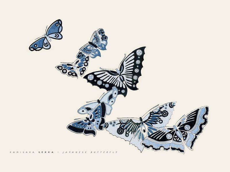 Kamisaka Sekka - Papillon japonais 02 par Old Masters