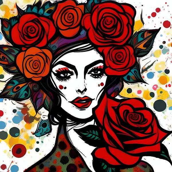 Feathers of Seduction and Blooming Flowers by The Art Kroep