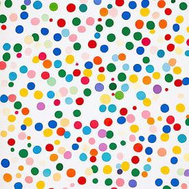 Abstract Wit Gekleurde Stippen van Niklas Maximilian