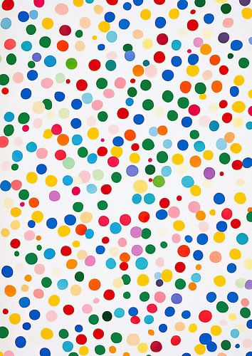 Abstract Wit Gekleurde Stippen