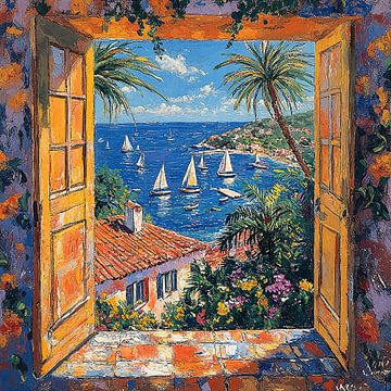 Henri Matisse inspired Mediterran Open Window Sea by Niklas Maximilian