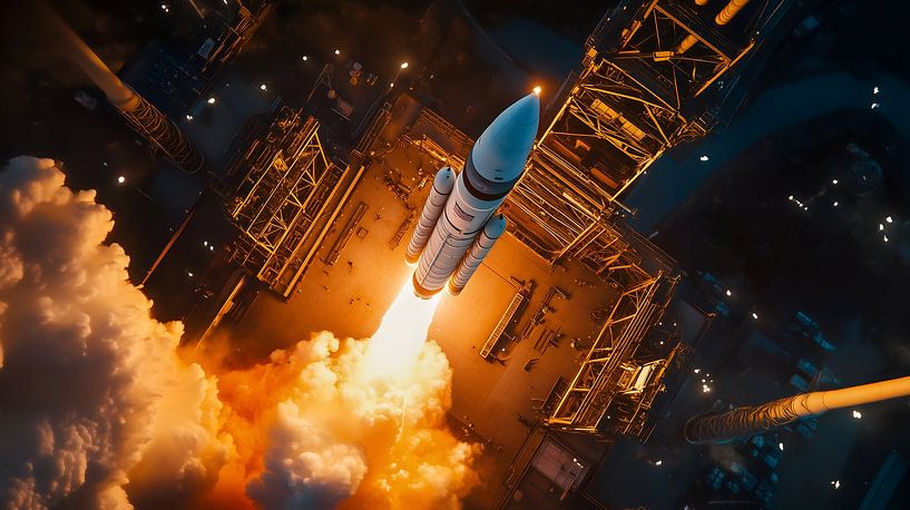 Leistungsstarker Raketenstart ins All von Lisa Bovenlander