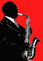 Sax Player Red