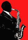 Sax Player Red by Diedel Heidemann thumbnail
