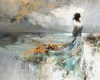 Women's Painting Sea | Serenity by the Seashore