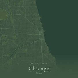 Historische Landkarte von Chicago, Vereinigte Staaten von Ortsdrucke