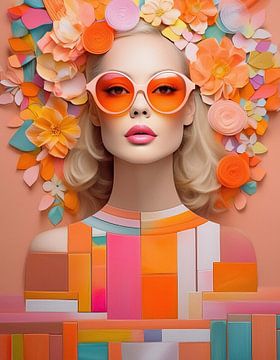 Abstract colourful portrait - Vivaciou Verve by GᎥรєlค Art Ŧ๏г Y๏ย