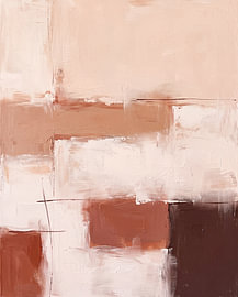 Abstract shapes in shades of beige and brown by Your unique art