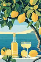 Italiaanse limoncello citroenlikeur