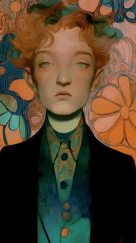 Poster „Mind Blooming Into Floral Dreamscape“ (Der Geist erblüht zu einer blumigen Traumlandschaft)