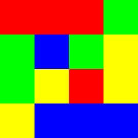 4x4 in 16 | vierkanten in het midden | V=084 | P #01 van Gerhard Haberern