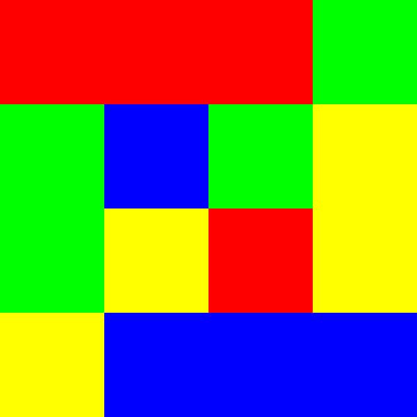 4x4 in 16 | vierkanten in het midden | V=084 | P #01 van Gerhard Haberern