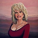 Dolly Parton schilderij 2 van Paul Meijering thumbnail