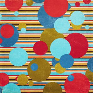 Retro-Farben - Streifen und Kreise