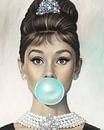 Audrey Hepburn Bubble Gum van David Potter thumbnail