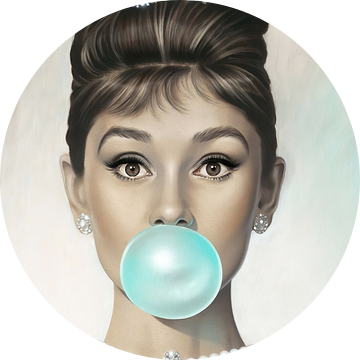 Audrey Hepburn Bubble Gum van David Potter