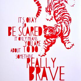 Brave tigre rouge sur Inge Buddingh