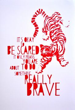 Brave red tiger von Inge Buddingh