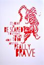 Brave red tiger van Inge Buddingh thumbnail