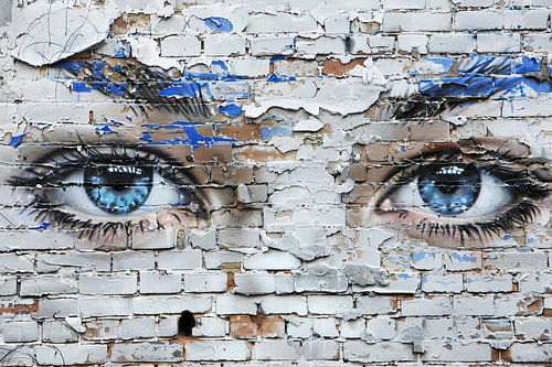 ogen in de muur surrealisme