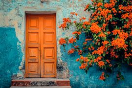 Blooming colours at the door by Poster Art Shop