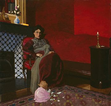 Félix Vallotton - De rode kamer, Etretat (1899) van Peter Balan