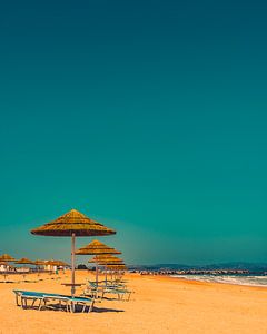 Des transats vacants et une plage !