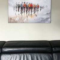 Photo de nos clients: Peloton dans le brouillard | cyclistes | Tour de France par Lauren Wilde, sur ArtFrame