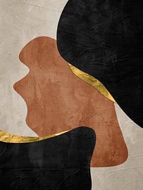 Organic Abstract Gold Art in Earth Tones Minimalist