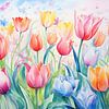 Tulipes | Tulipes sur Peintures accrocheuses