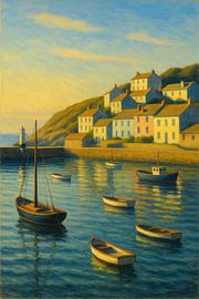 St Ives Serenity – Golden Harbor Calm on the Cornish Coast by Travel Shop