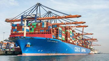 Cosco Shipping Virgo containerschip. van Jaap van den Berg