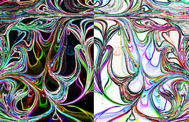 Zwart Wit Neon Bloem Marmer 1 von Sophie van Holland