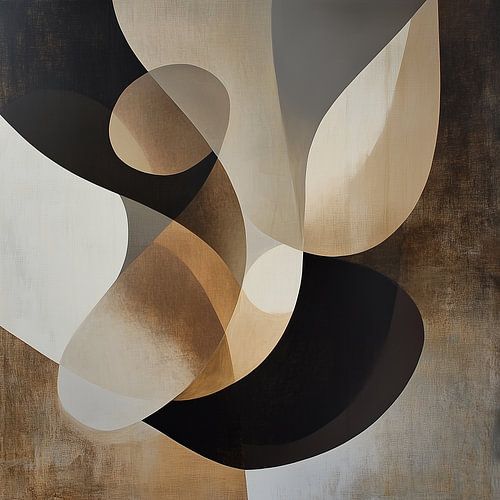 Abstracte vormen met goud bruinachtig