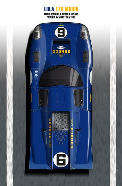 Lola T70 Sunoco Daytona 1969 par Theodor Decker